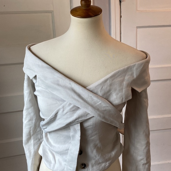 Zara Fitted Blazer Jacket Limited Edition in Stone, Size XS - Picture 6 of 17